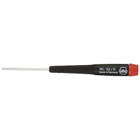 Wiha Slotted Screwdriver with Precision Handle, 2.5 x 50mm 96025